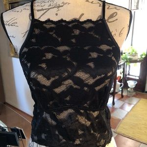 Black lace cami